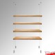 Cable Hanging Shelves Kit, Ceiling-to-Floor Cables For Shelving With Holes (Fittings Only)