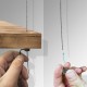 Cable Hanging Shelves Kit, Ceiling-to-Floor Cables For Shelving With Holes (Fittings Only)