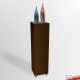 Brown Plinth On Wheels (Lockable Castors)