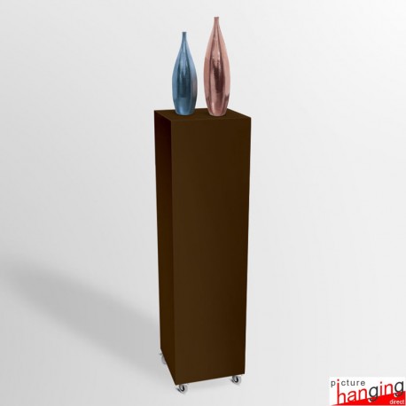 Brown Plinth On Wheels (Lockable Castors)