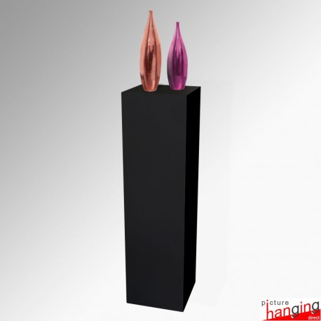 Black Display Plinth (Wood Monolith Stand 1M)