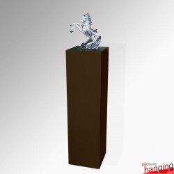 Brown Display Plinth (Wood Monolith Stand 1M)