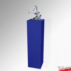 Blue Display Plinth (Wood Monolith Stand 1M)