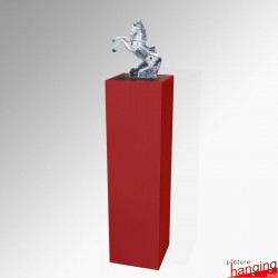 Red Display Plinth (Wood Monolith Stand 1M)