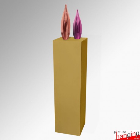 Gold Display Plinth (Wood Monolith Stand 1M)