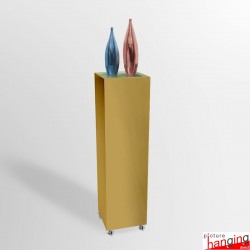 Gold Plinth On Wheels (Lockable Castors)