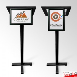 Black Lectern With Frame & Clear Placemat (A4 A3 A2 A1 Branding Display)
