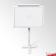 White Lectern With Frame & Clear Placemat (A4 A3 A2 A1 Branding Display)
