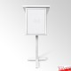 White Lectern With Frame & Clear Placemat (A4 A3 A2 A1 Branding Display)