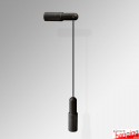 Wall to Floor Black Cable Fitting, 4m Length