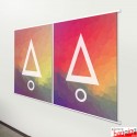 Flat Panel Display Rail, Top & Bottom Tracking - Mount Graphics Flush Against The Wall!