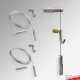 Cable Display Canvas Hanging Kit - Wall-to-Floor Cables & Fittings for Artwork & Signs