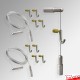 Cable Display Canvas Hanging Kit - Wall-to-Floor Cables & Fittings for Artwork & Signs