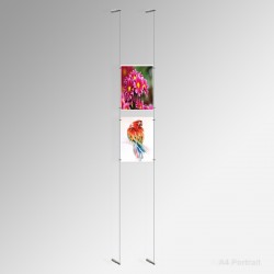 A5 Ready-Made Cable Display Kits (Wall-to-Wall) - Acrylic Pockets & All Fittings Set, Complete System